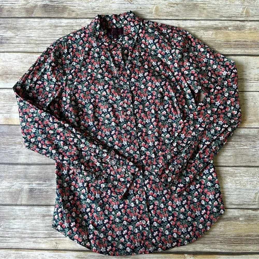 J. Crew Liberty Fabric Sarah Floral Shirt Sz 6